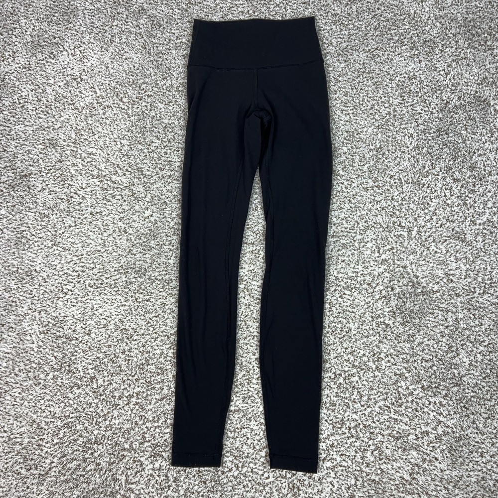Lululemon Pants Womens 2 Black Ankle Leggings Yoga High Rise Gym Sport Workout